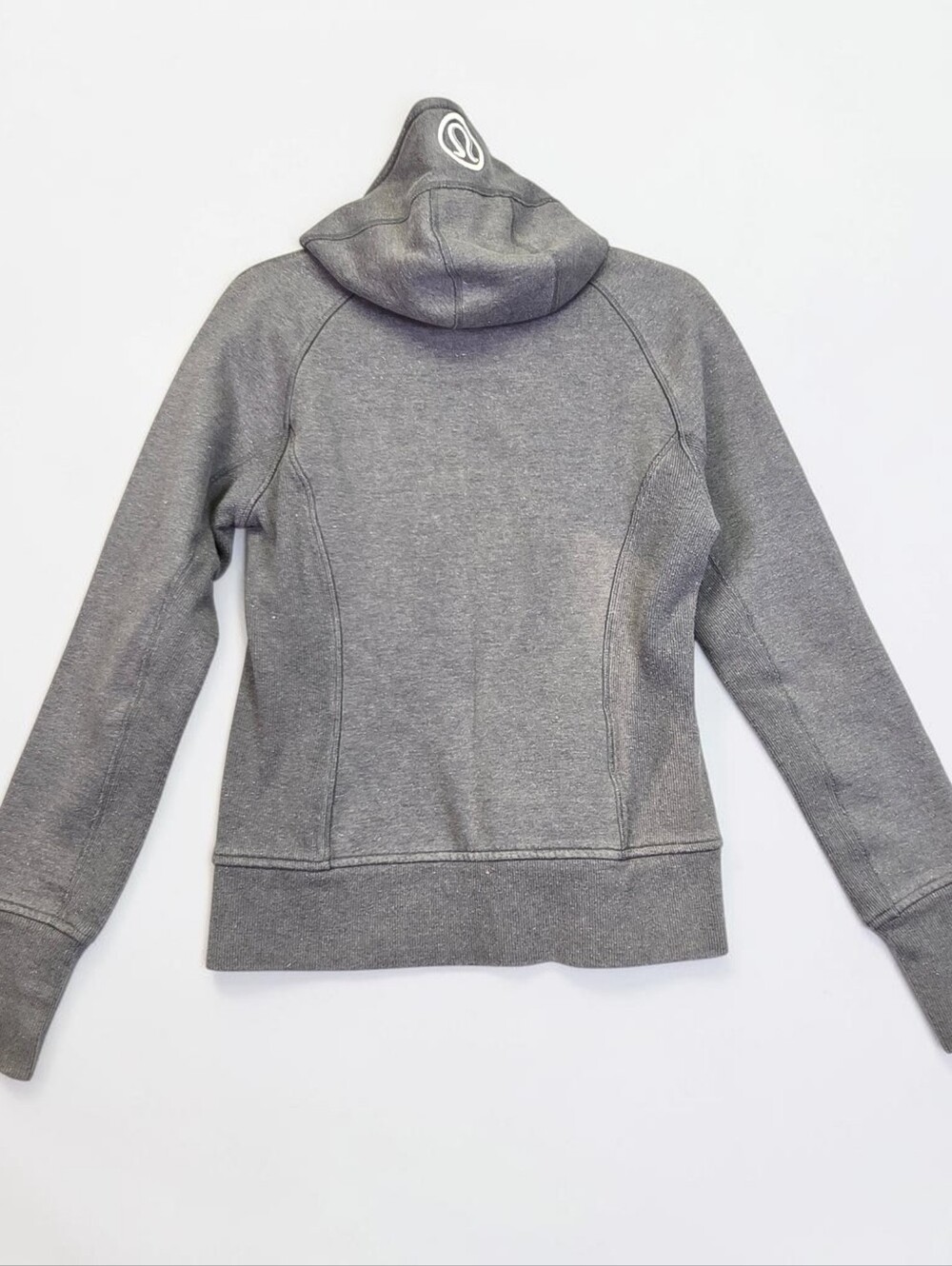 Lululemon Scuba Jacket Full Zip Hoodie Size 8 Grey Sparkle - Picture 10 of 16